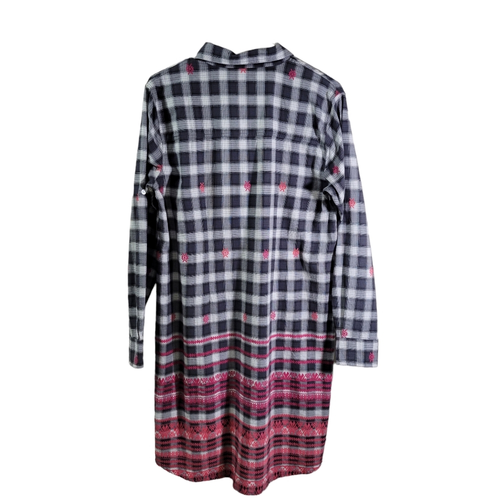 Roberta Roller Rabbit Plaid Button Front Shirt Dr… - image 5